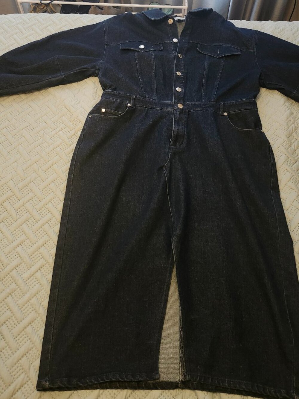 Oversized Denim Midi Dress